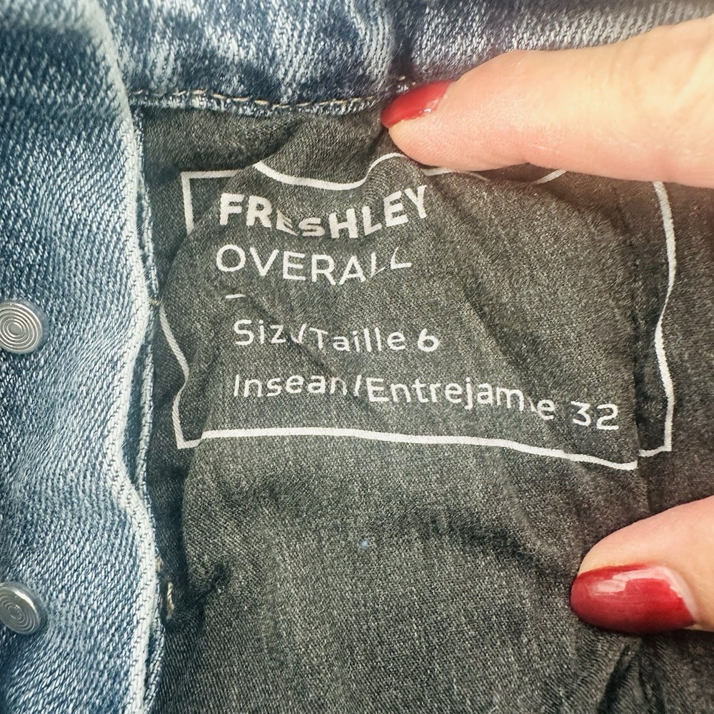 Rare Dovetail Workwear Womens‎ Denim Skirt Bib Sz 6 Carpenter Overalls R1034 - Picture 9 of 9